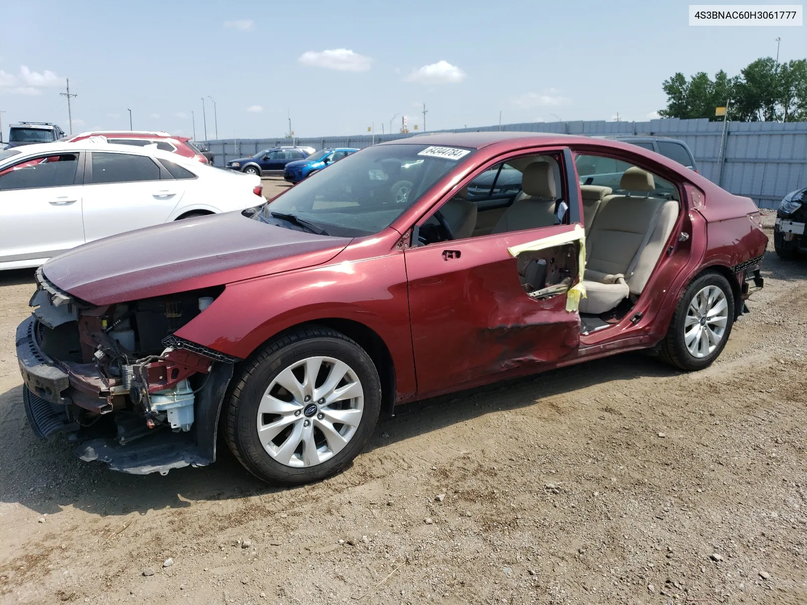 2017 Subaru Legacy 2.5I Premium VIN: 4S3BNAC60H3061777 Lot: 64344784