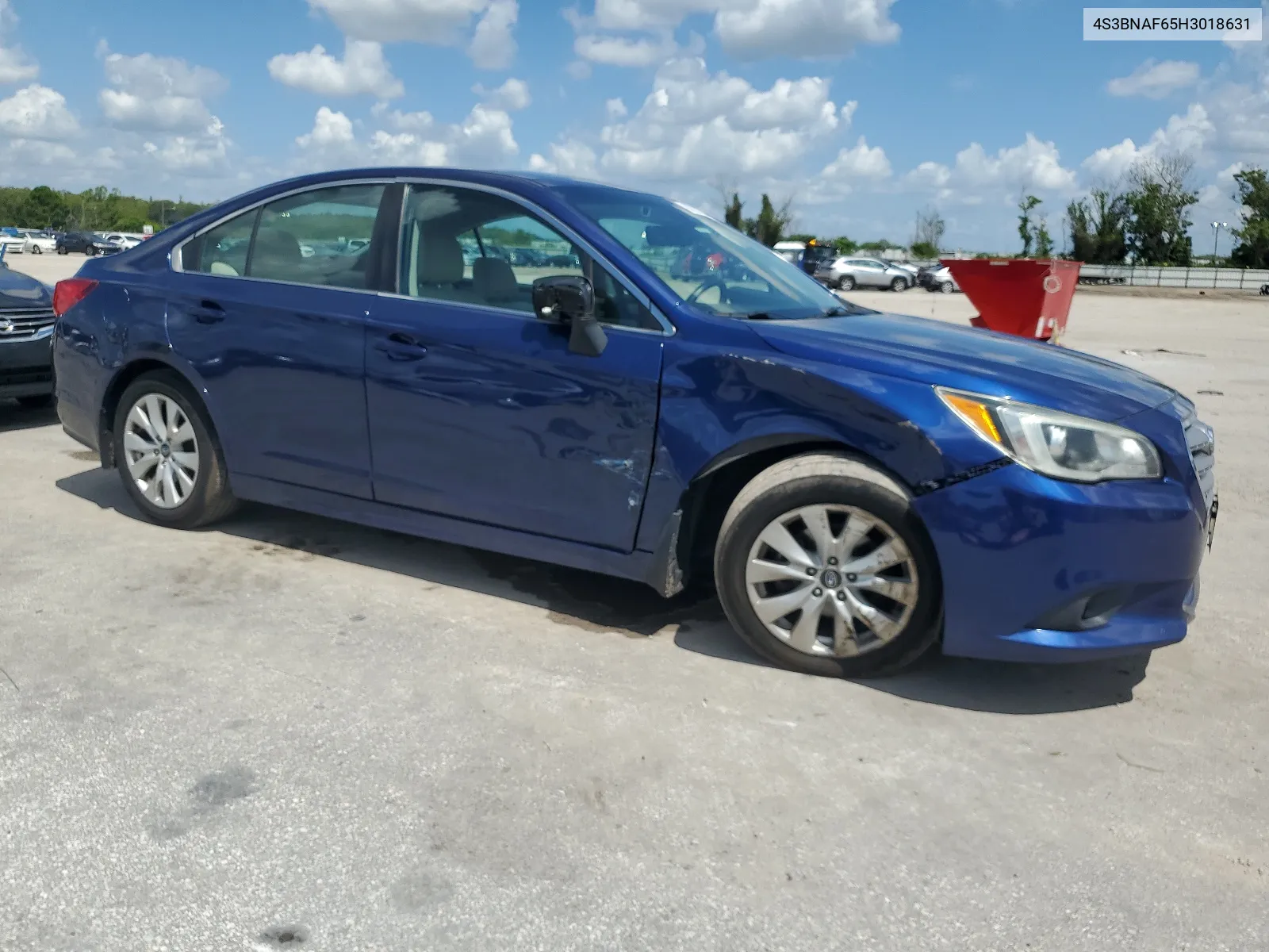 2017 Subaru Legacy 2.5I Premium VIN: 4S3BNAF65H3018631 Lot: 67073244