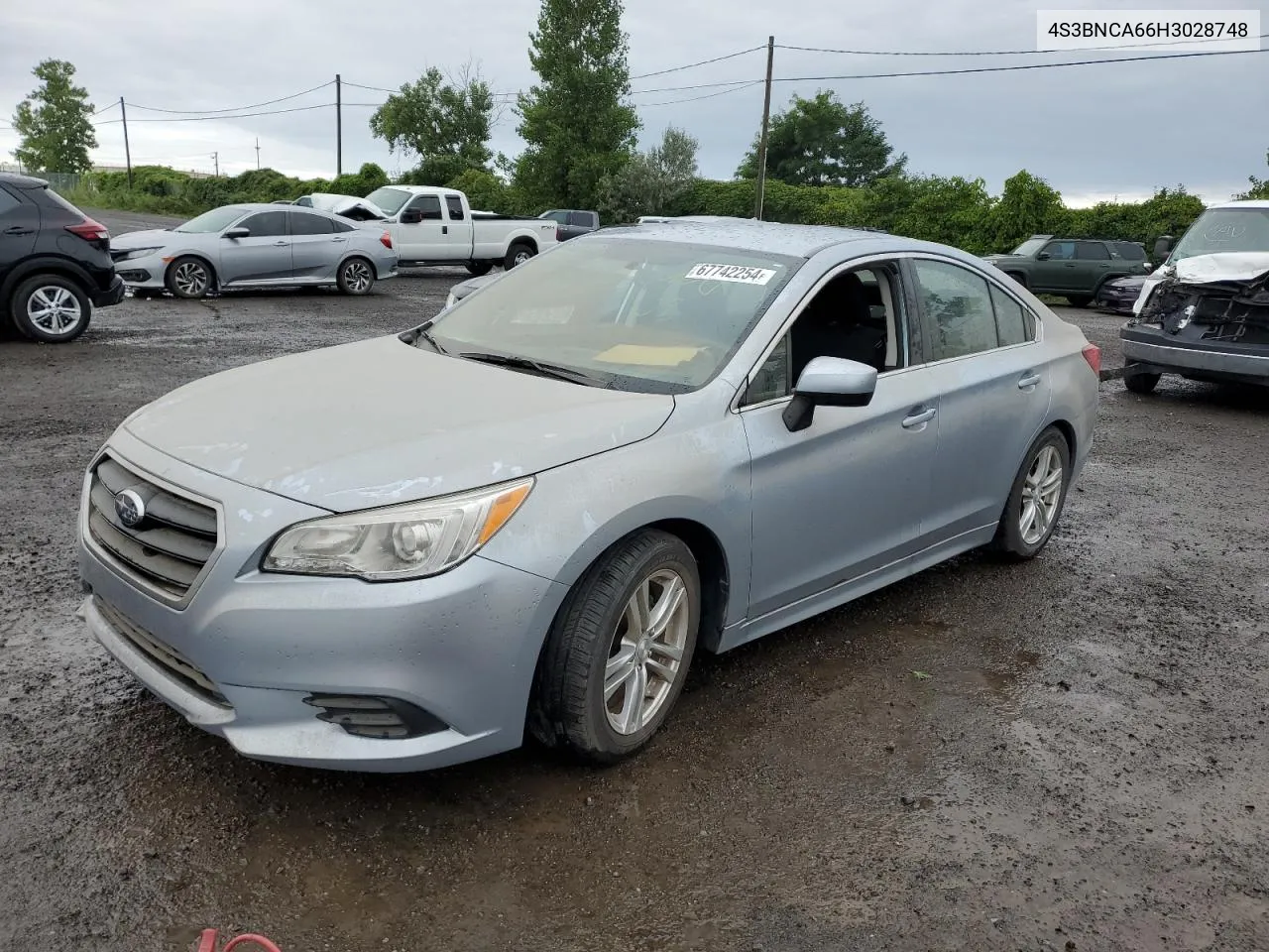 4S3BNCA66H3028748 2017 Subaru Legacy 2.5I