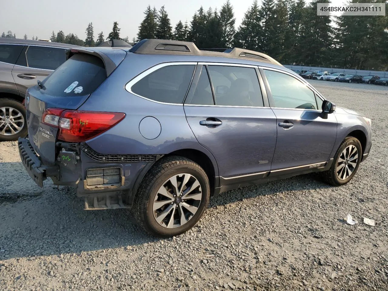 2017 Subaru Outback VIN: 4S4BSKAKC2H341111 Lot: 70248344