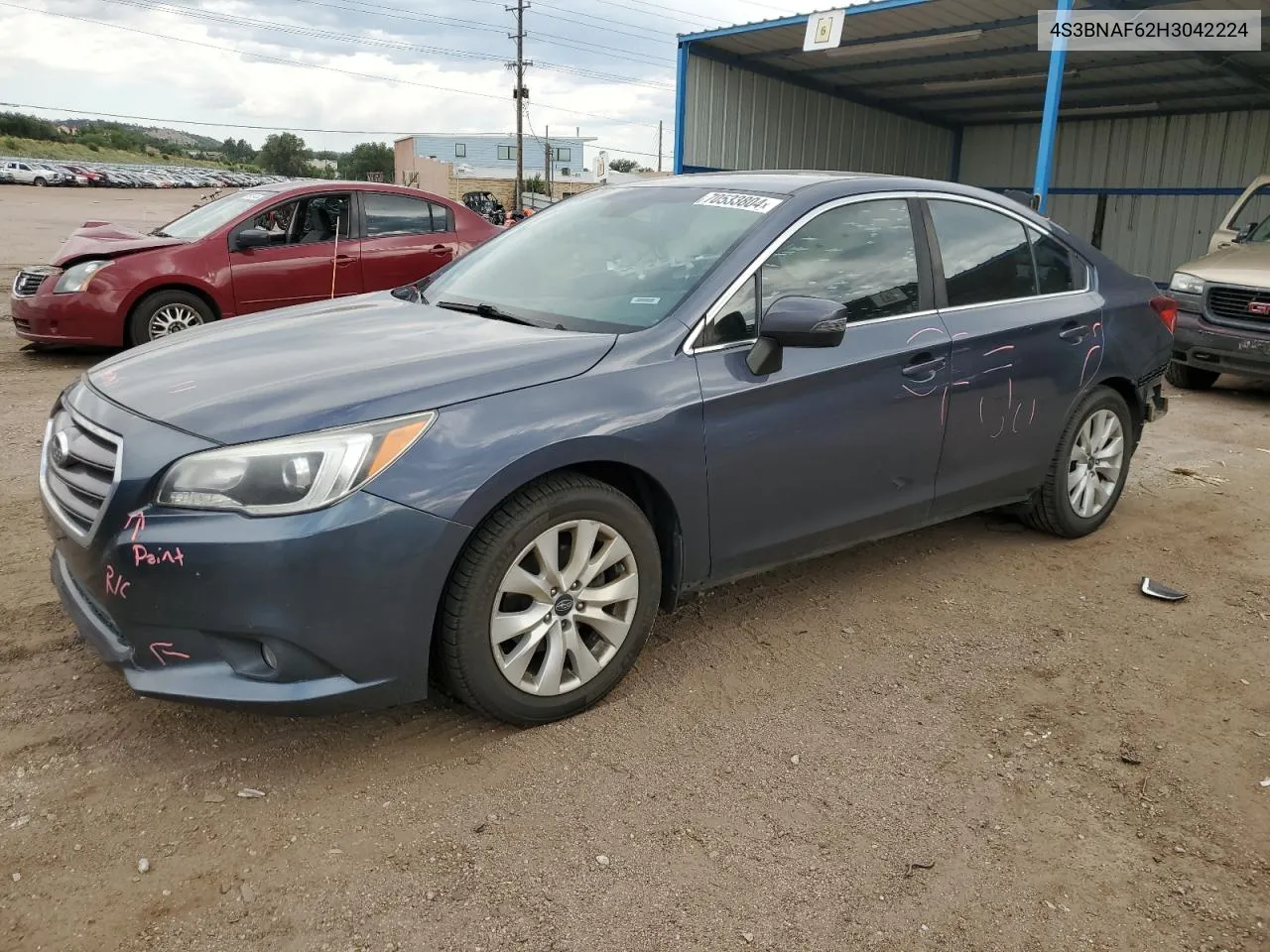 2017 Subaru Legacy 2.5I Premium VIN: 4S3BNAF62H3042224 Lot: 70533804