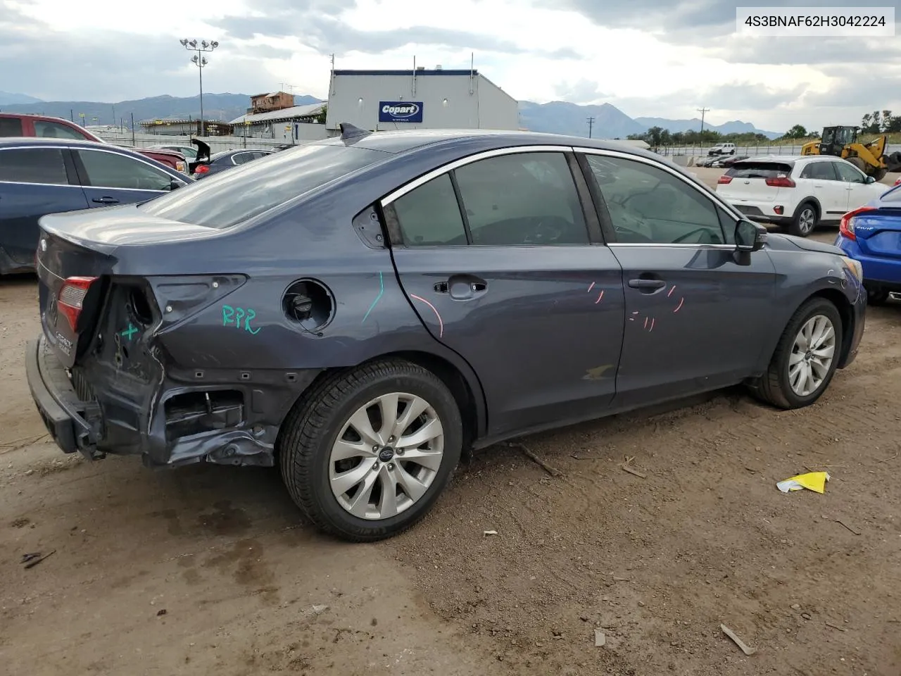 2017 Subaru Legacy 2.5I Premium VIN: 4S3BNAF62H3042224 Lot: 70533804