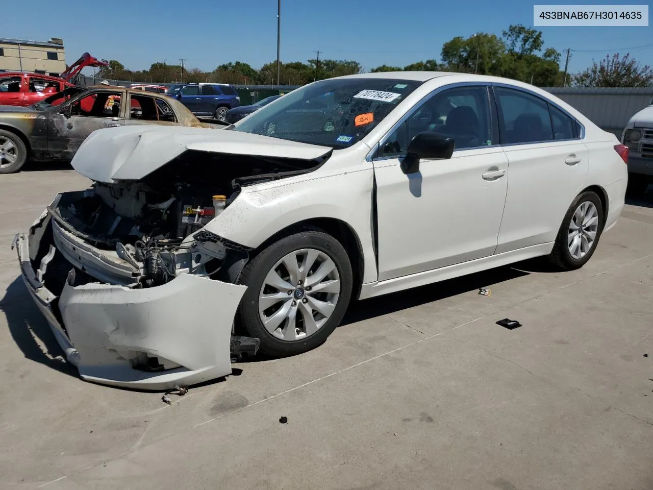 2017 Subaru Legacy 2.5I VIN: 4S3BNAB67H3014635 Lot: 70778424