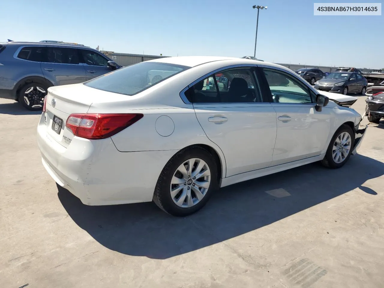 2017 Subaru Legacy 2.5I VIN: 4S3BNAB67H3014635 Lot: 70778424