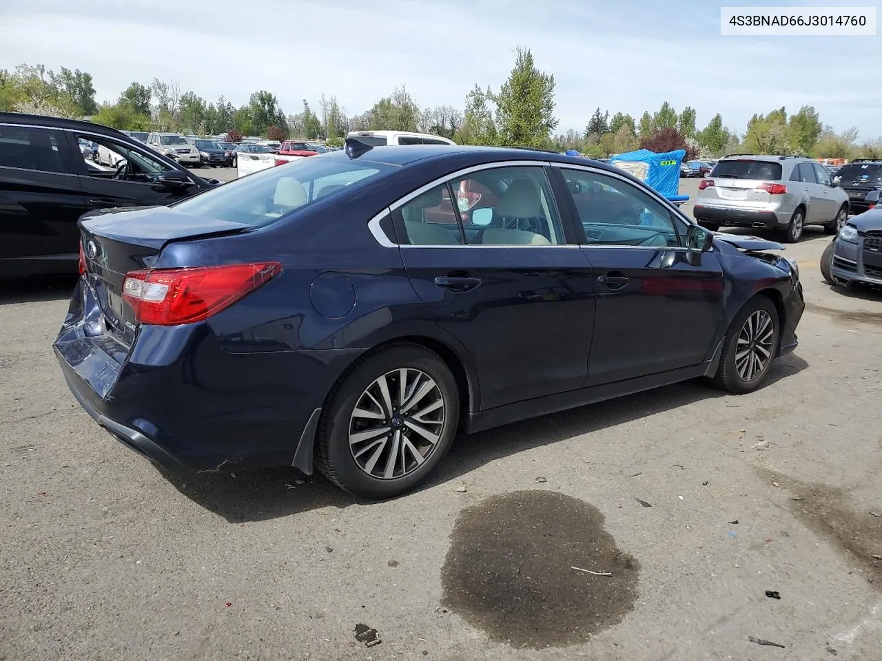 2018 Subaru Legacy 2.5I Premium VIN: 4S3BNAD66J3014760 Lot: 50680164