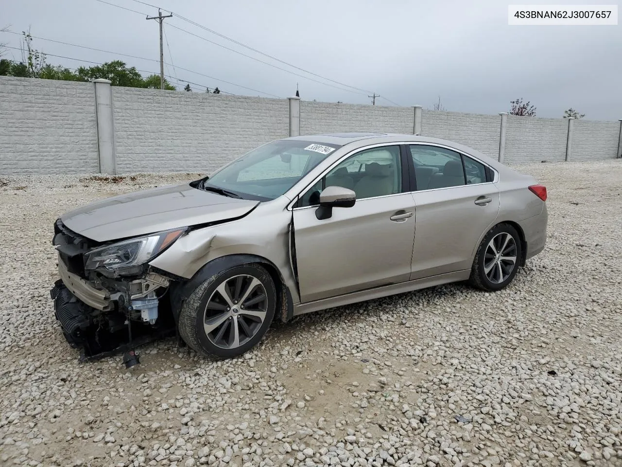 4S3BNAN62J3007657 2018 Subaru Legacy 2.5I Limited