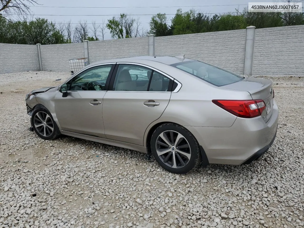 4S3BNAN62J3007657 2018 Subaru Legacy 2.5I Limited