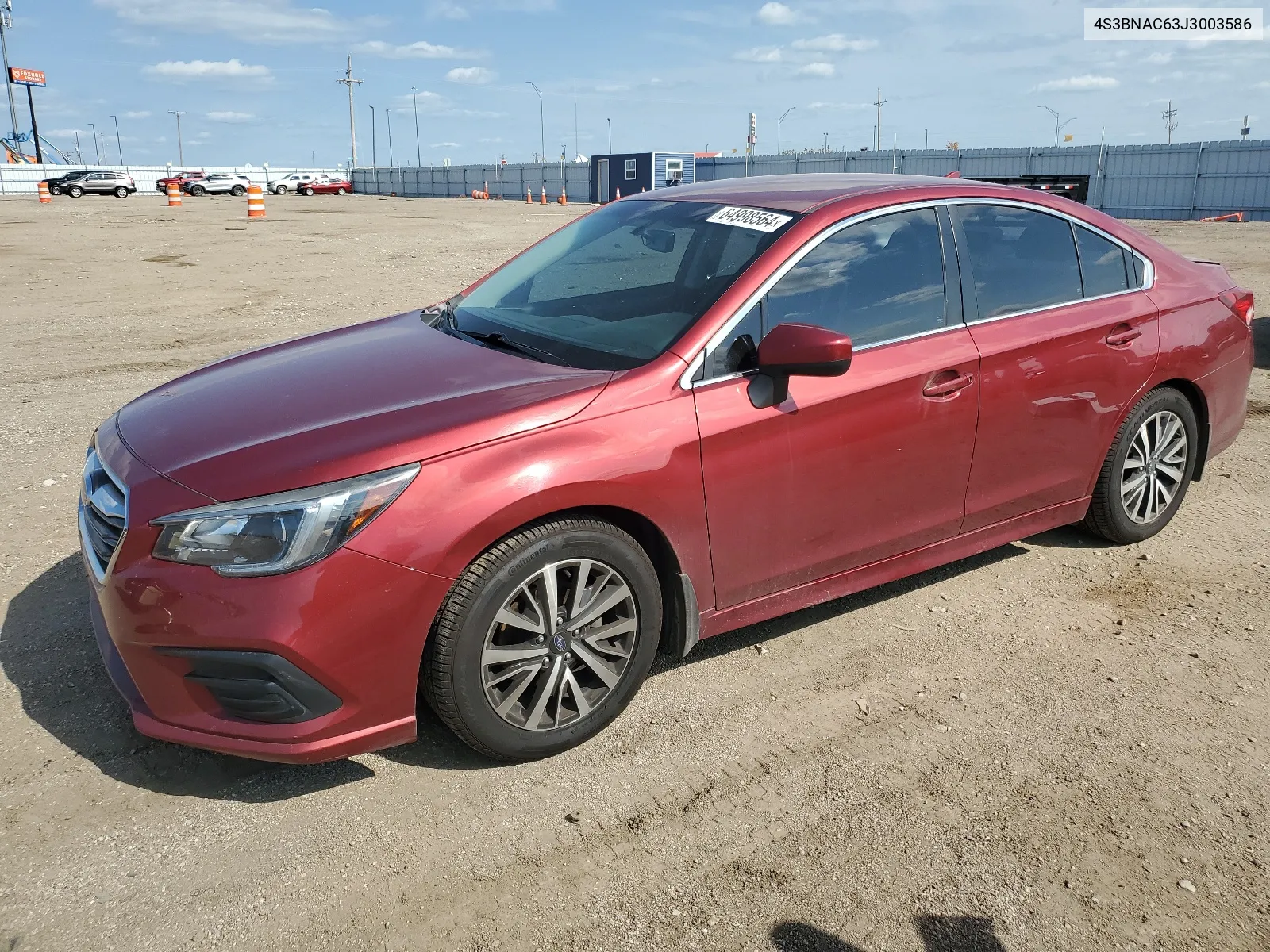 2018 Subaru Legacy 2.5I Premium VIN: 4S3BNAC63J3003586 Lot: 64998564