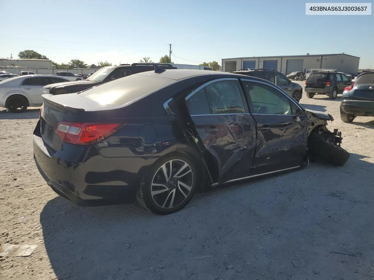 2018 Subaru Legacy Sport VIN: 4S3BNAS63J3003637 Lot: 69153134