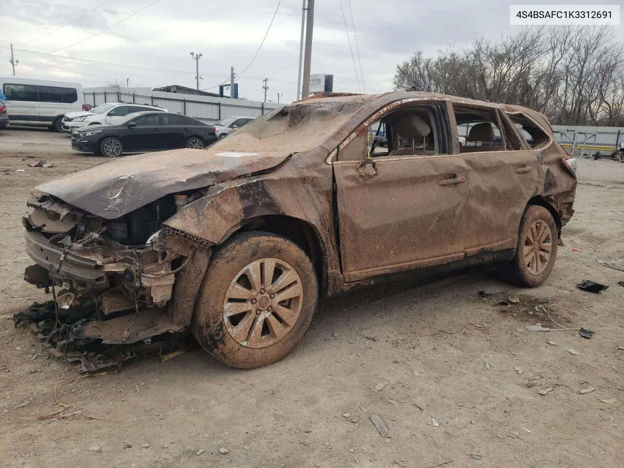 2019 Subaru Outback 2.5I Premium VIN: 4S4BSAFC1K3312691 Lot: 43233953