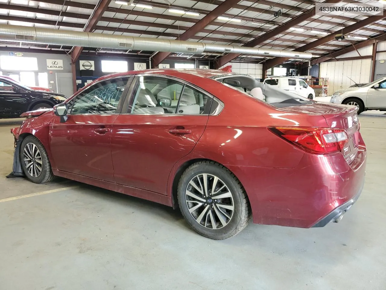 2019 Subaru Legacy 2.5I Premium VIN: 4S3BNAF63K3030042 Lot: 55960514