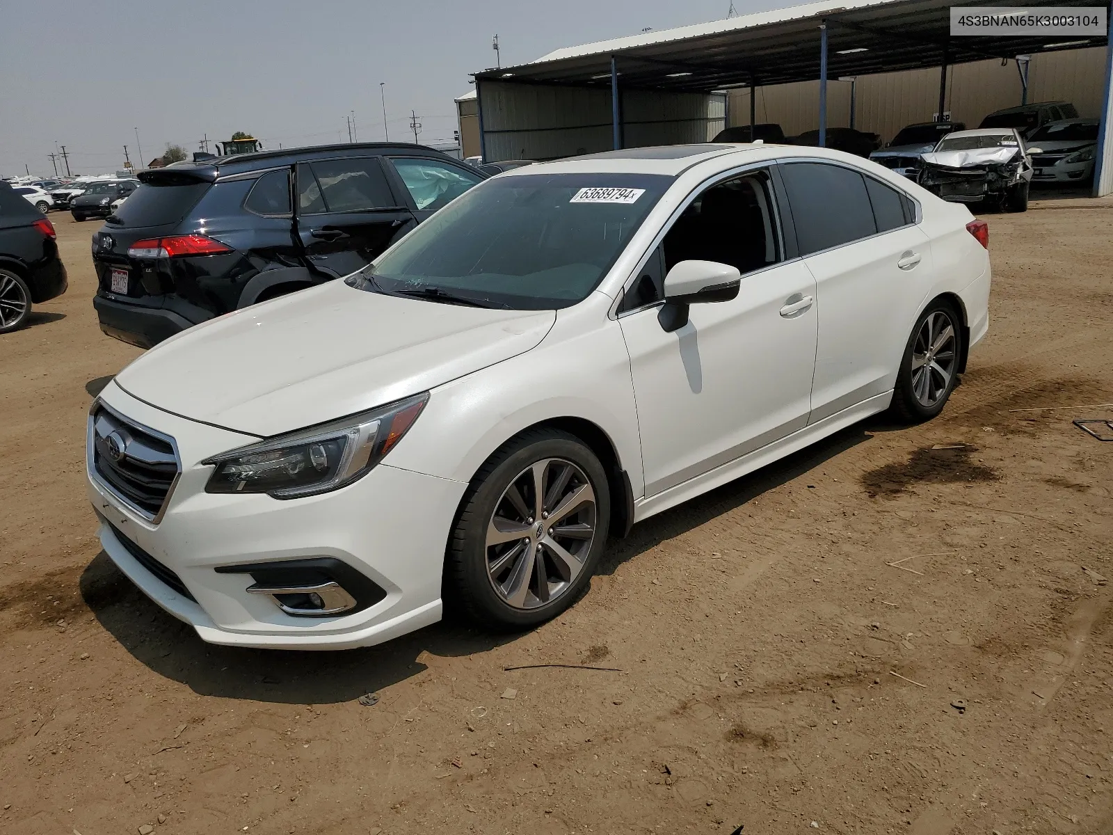 2019 Subaru Legacy 2.5I Limited VIN: 4S3BNAN65K3003104 Lot: 63689794