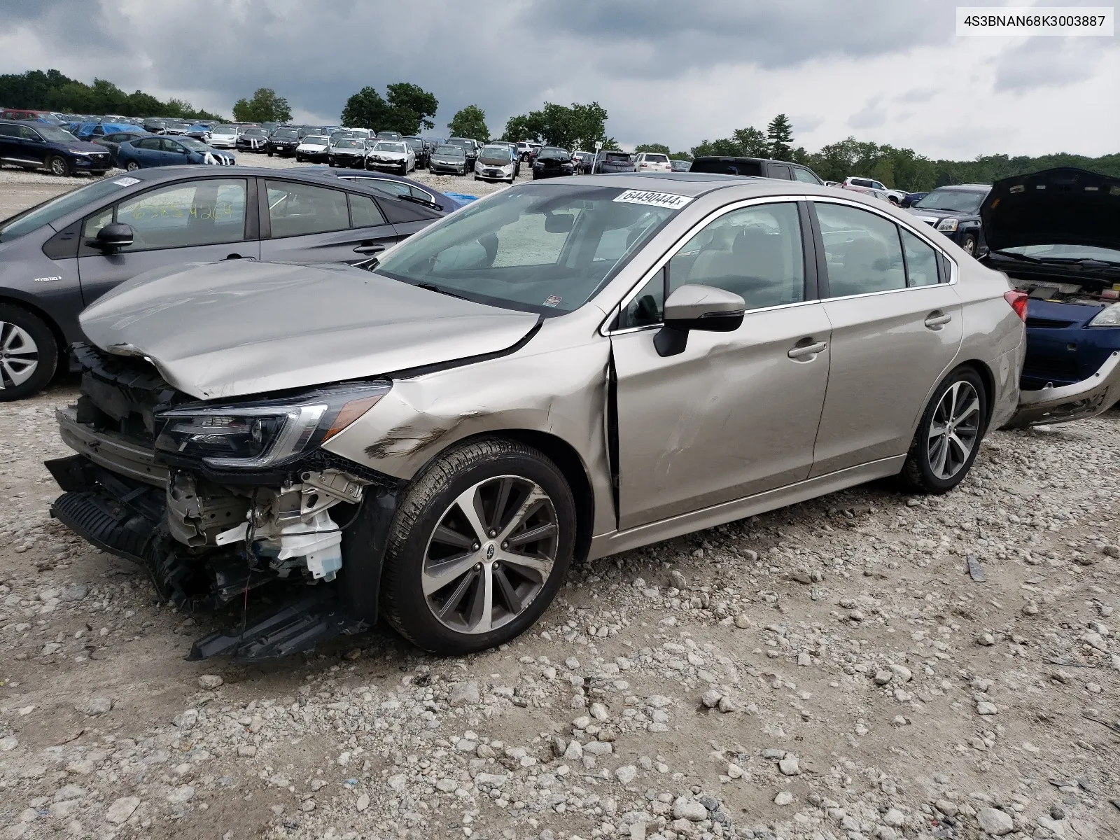 2019 Subaru Legacy 2.5I Limited VIN: 4S3BNAN68K3003887 Lot: 64490444