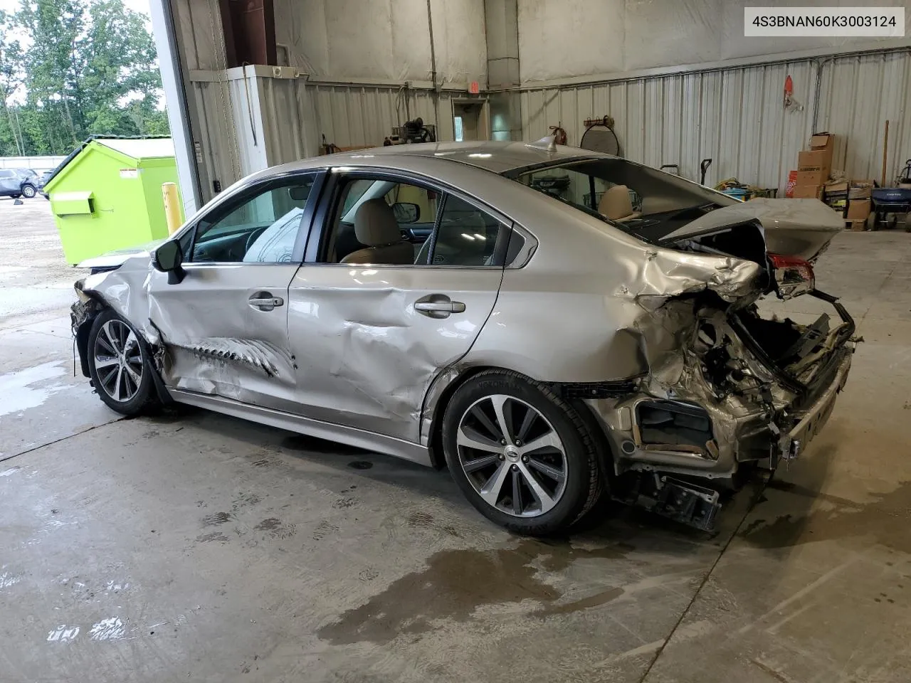 2019 Subaru Legacy 2.5I Limited VIN: 4S3BNAN60K3003124 Lot: 65437624