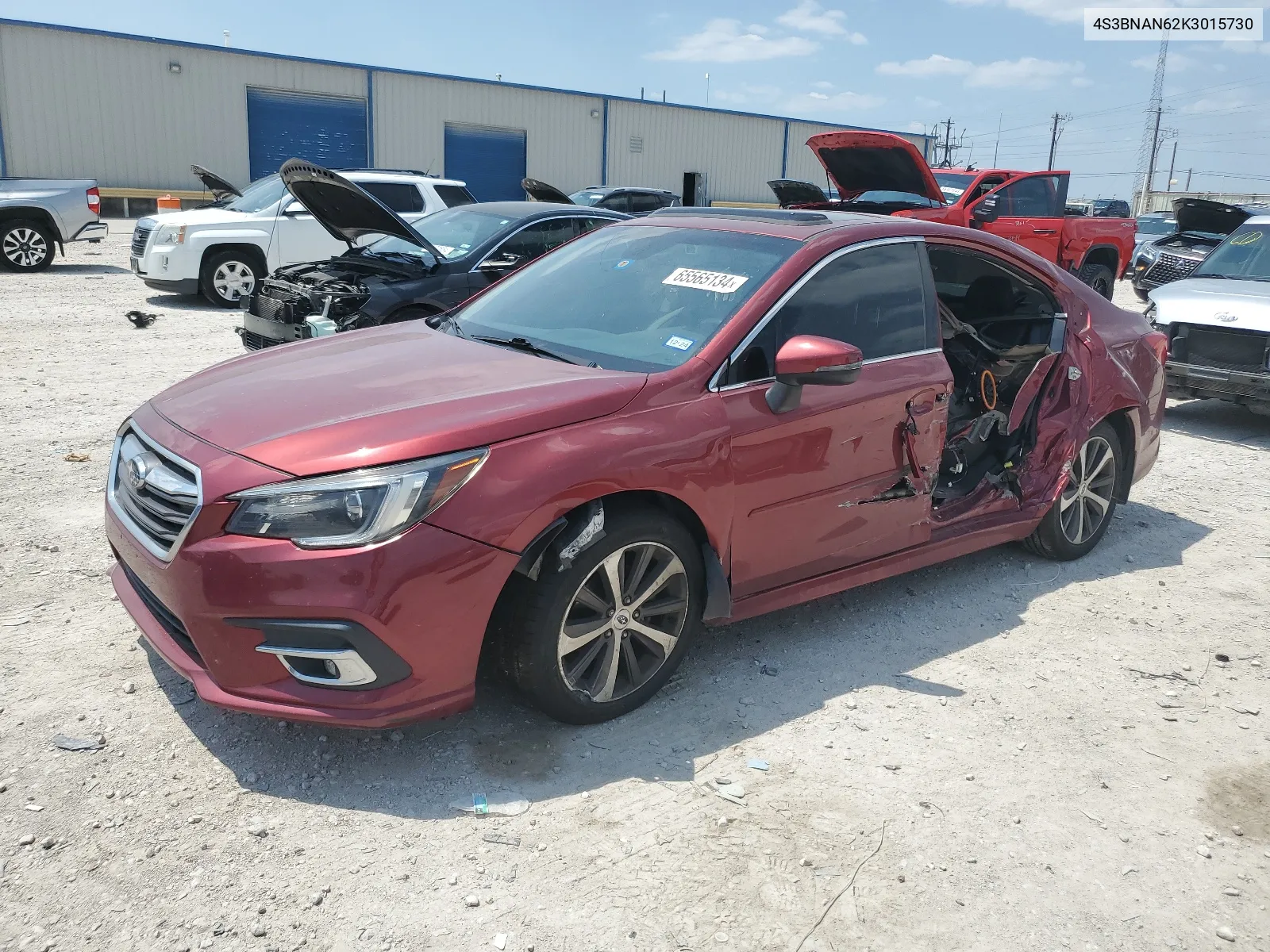 2019 Subaru Legacy 2.5I Limited VIN: 4S3BNAN62K3015730 Lot: 65565134