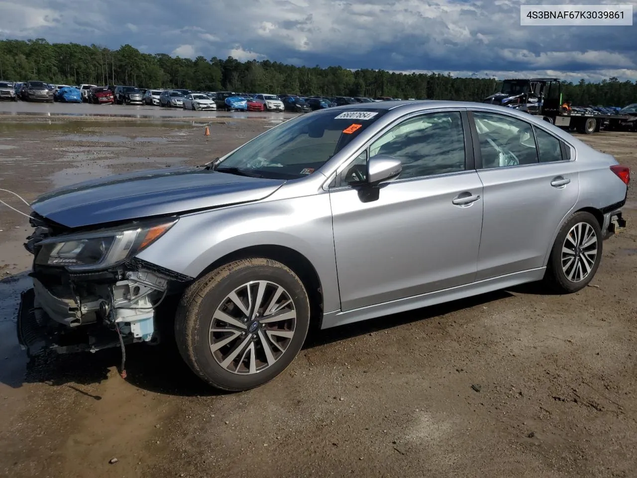 2019 Subaru Legacy 2.5I Premium VIN: 4S3BNAF67K3039861 Lot: 66007654