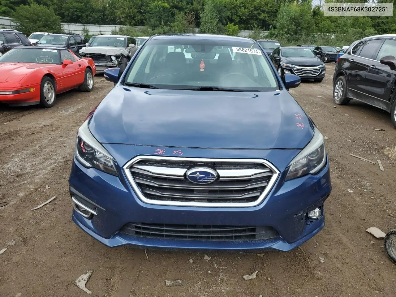 2019 Subaru Legacy 2.5I Premium VIN: 4S3BNAF68K3027251 Lot: 68821574