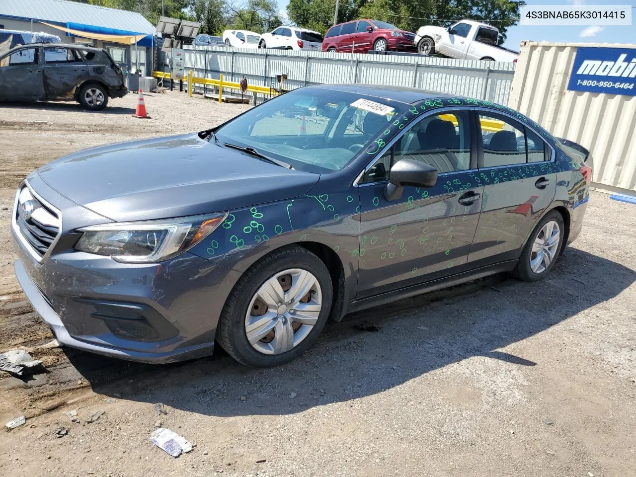 2019 Subaru Legacy 2.5I VIN: 4S3BNAB65K3014415 Lot: 70144864