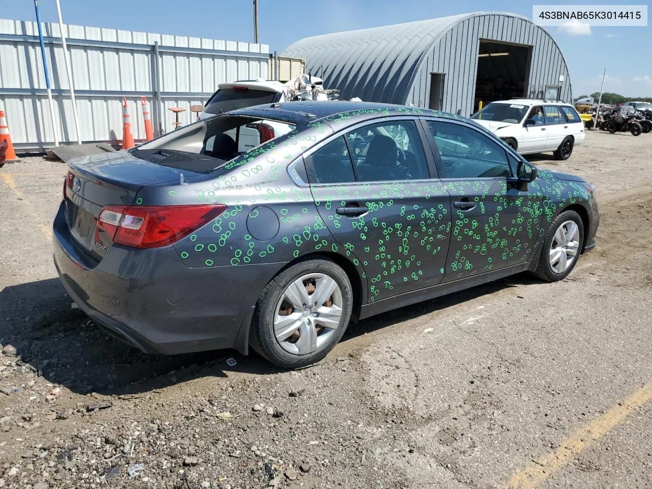 2019 Subaru Legacy 2.5I VIN: 4S3BNAB65K3014415 Lot: 70144864