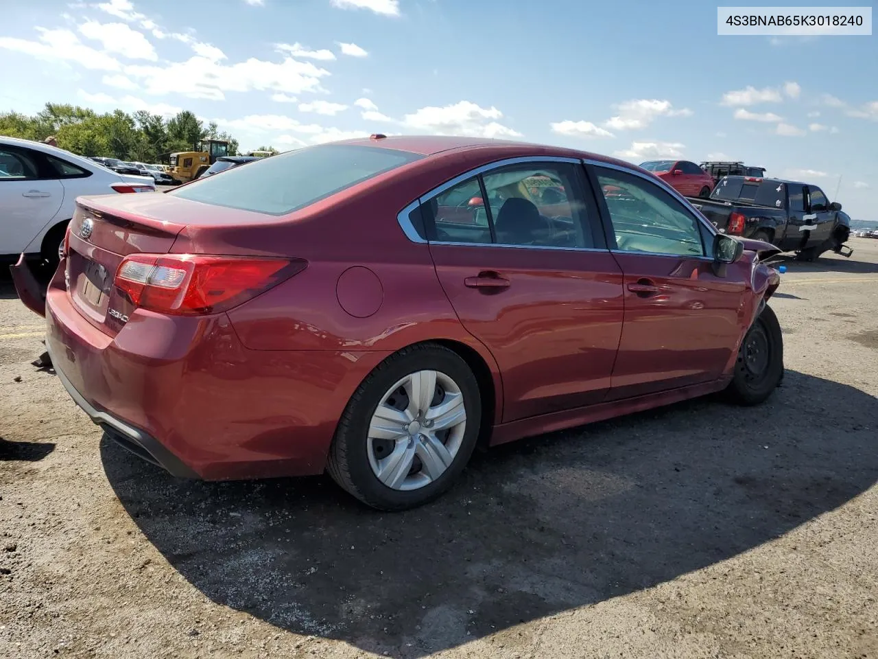 2019 Subaru Legacy 2.5I VIN: 4S3BNAB65K3018240 Lot: 71044294