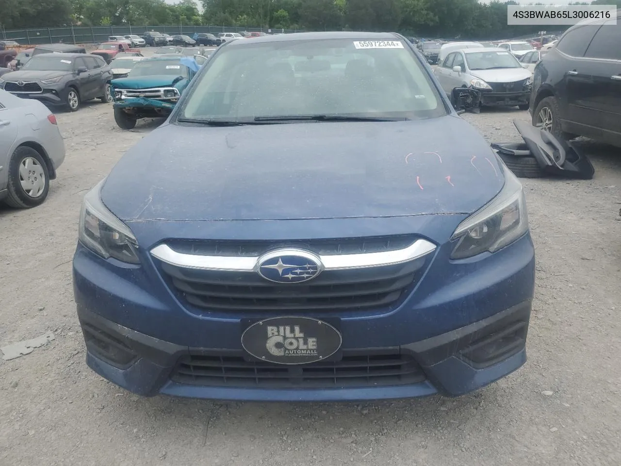 2020 Subaru Legacy VIN: 4S3BWAB65L3006216 Lot: 55972344