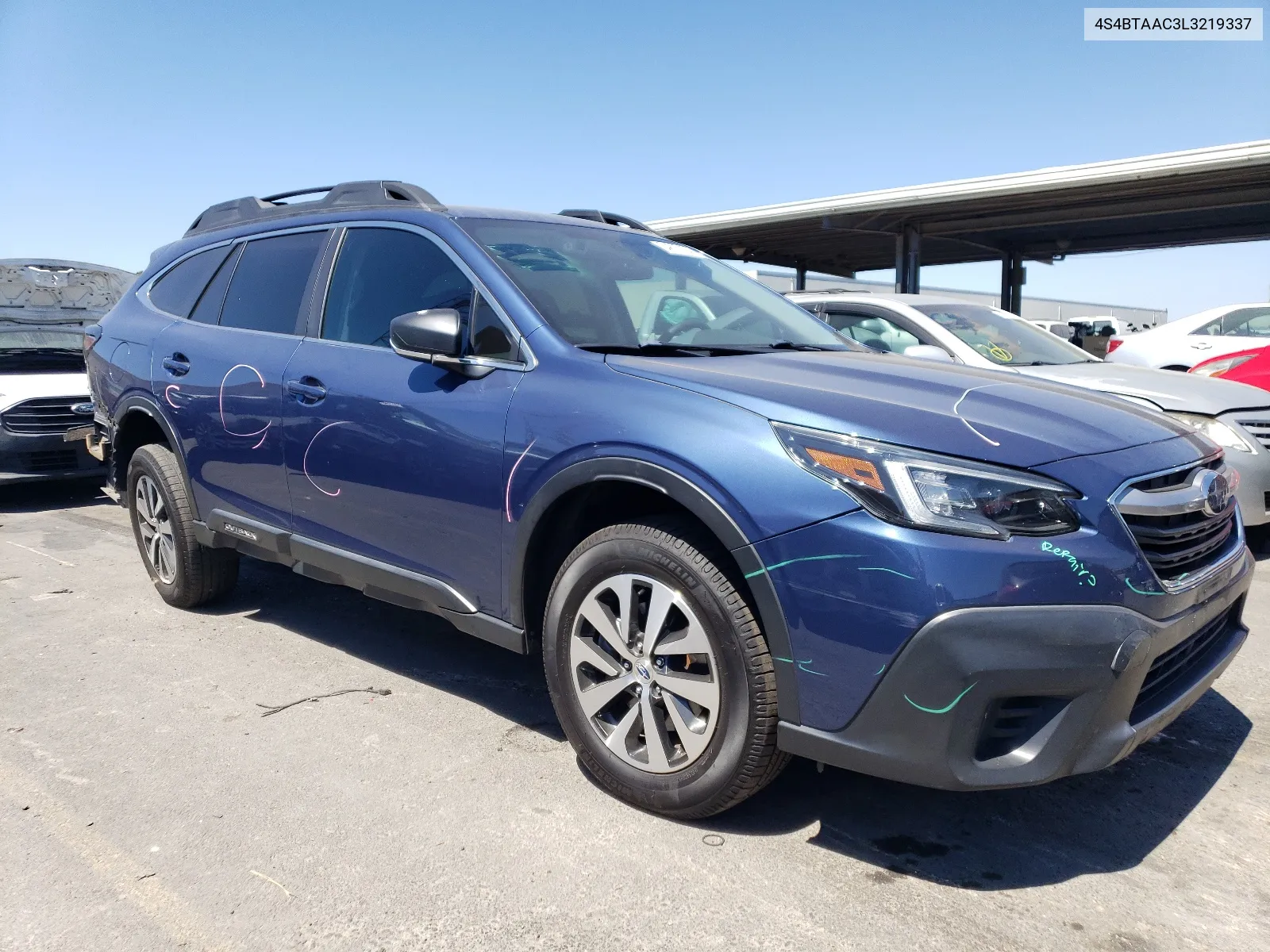 2020 Subaru Outback VIN: 4S4BTAAC3L3219337 Lot: 64897164