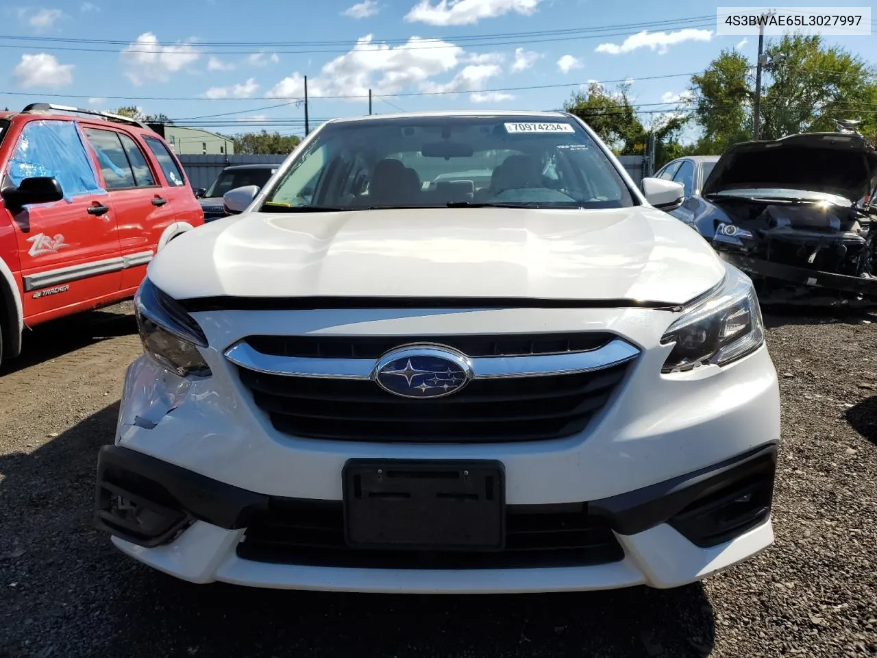 2020 Subaru Legacy Premium VIN: 4S3BWAE65L3027997 Lot: 70974234