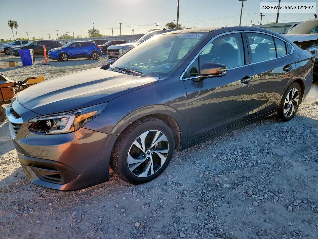 4S3BWAC66N3022832 2022 Subaru Legacy Premium