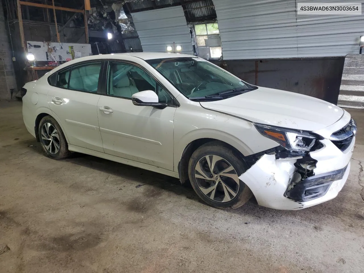 4S3BWAD63N3003654 2022 Subaru Legacy Premium