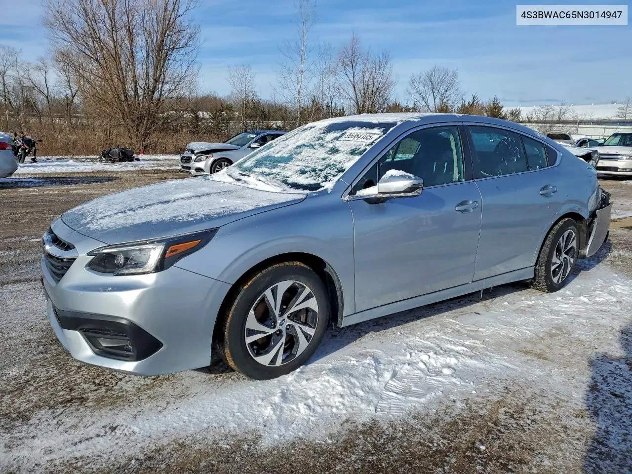 4S3BWAC65N3014947 2022 Subaru Legacy Premium