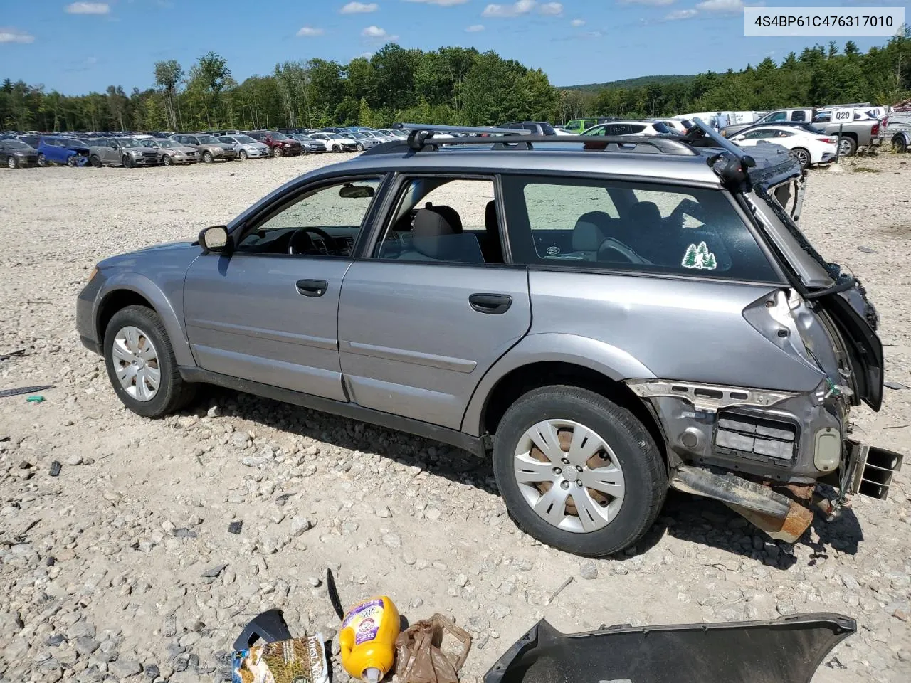 2007 Subaru Outback Outback 2.5I VIN: 4S4BP61C476317010 Lot: 69496204