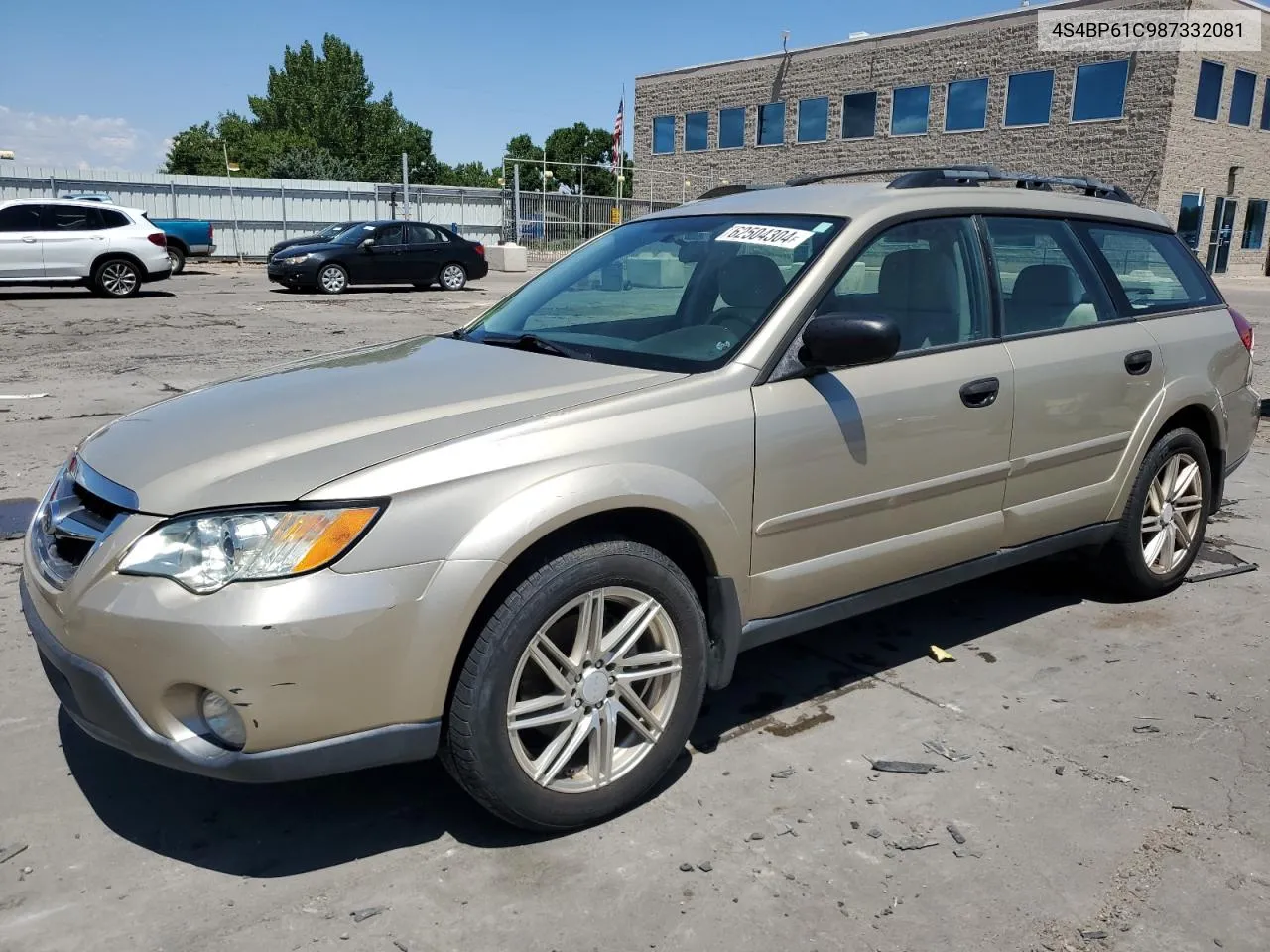 2008 Subaru Outback 2.5I VIN: 4S4BP61C987332081 Lot: 62504304