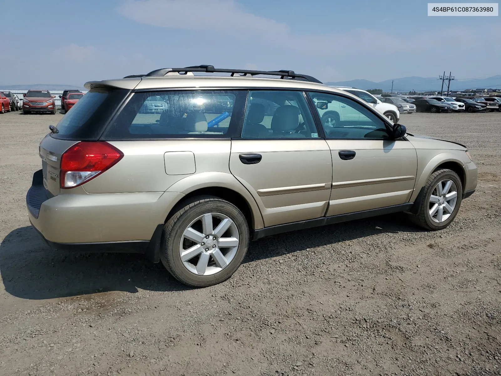 2008 Subaru Outback 2.5I VIN: 4S4BP61C087363980 Lot: 63089054