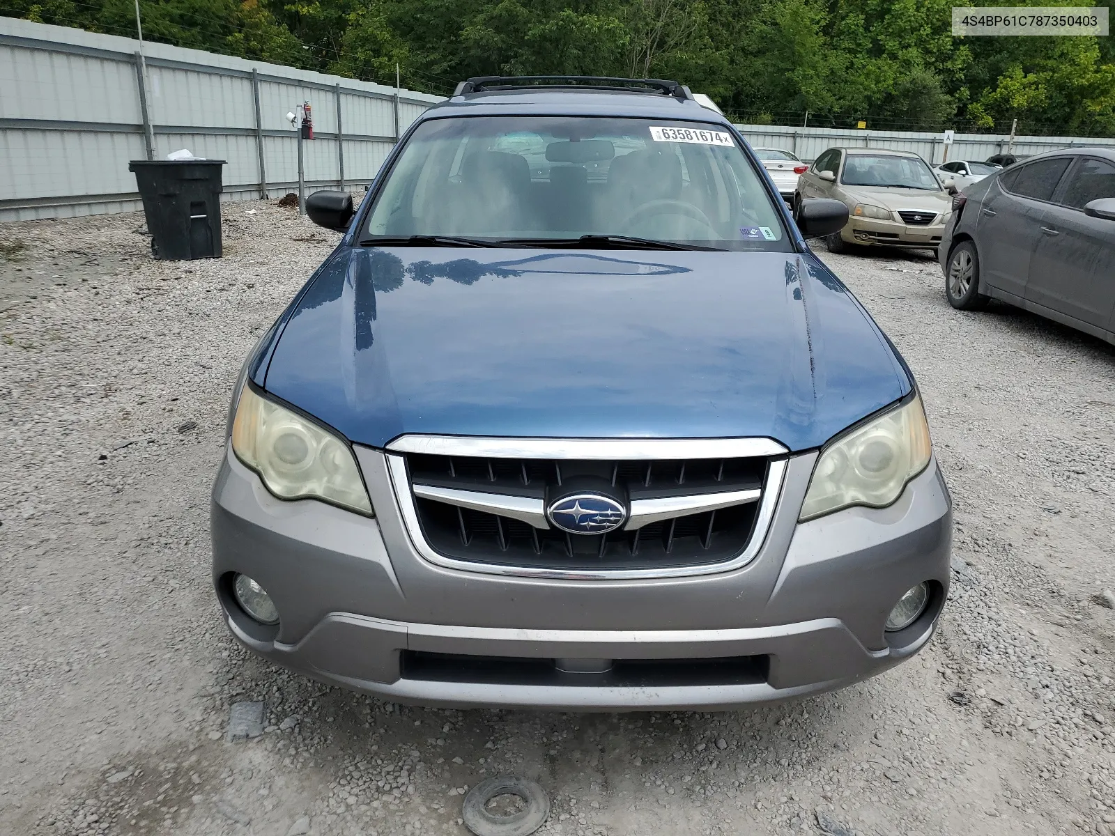 2008 Subaru Outback 2.5I VIN: 4S4BP61C787350403 Lot: 63581674