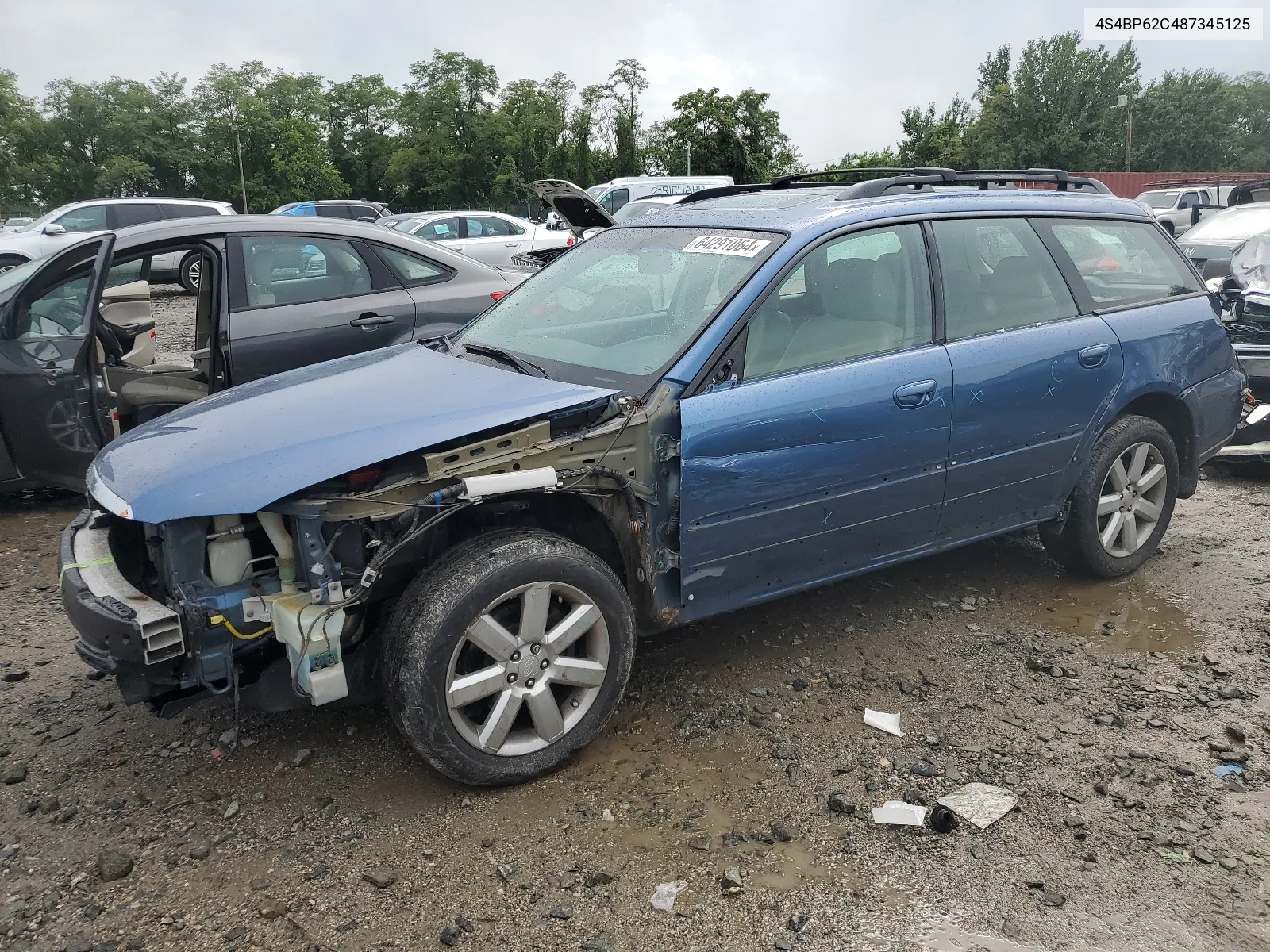 2008 Subaru Outback 2.5I Limited VIN: 4S4BP62C487345125 Lot: 64291064