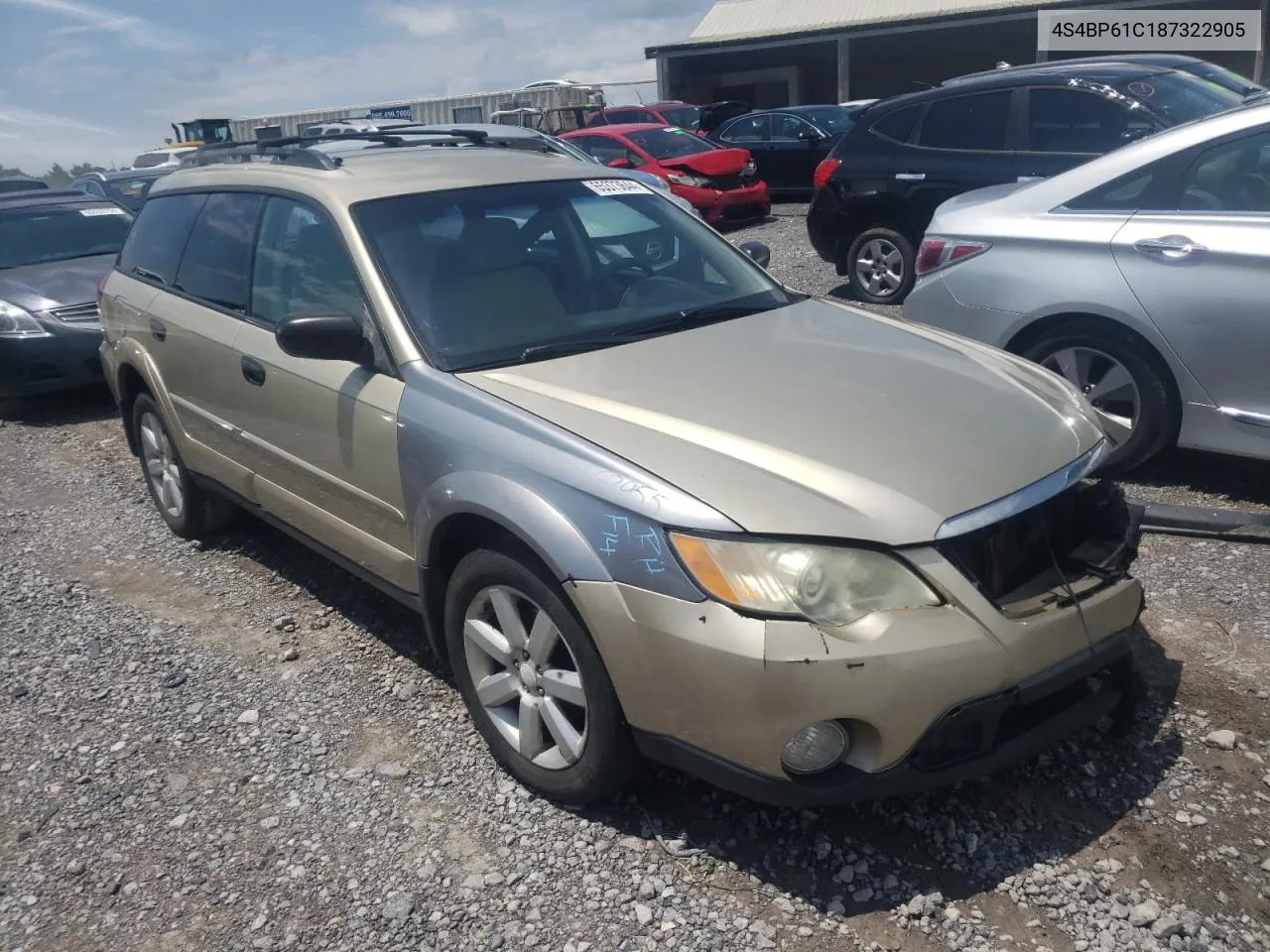 4S4BP61C187322905 2008 Subaru Outback 2.5I