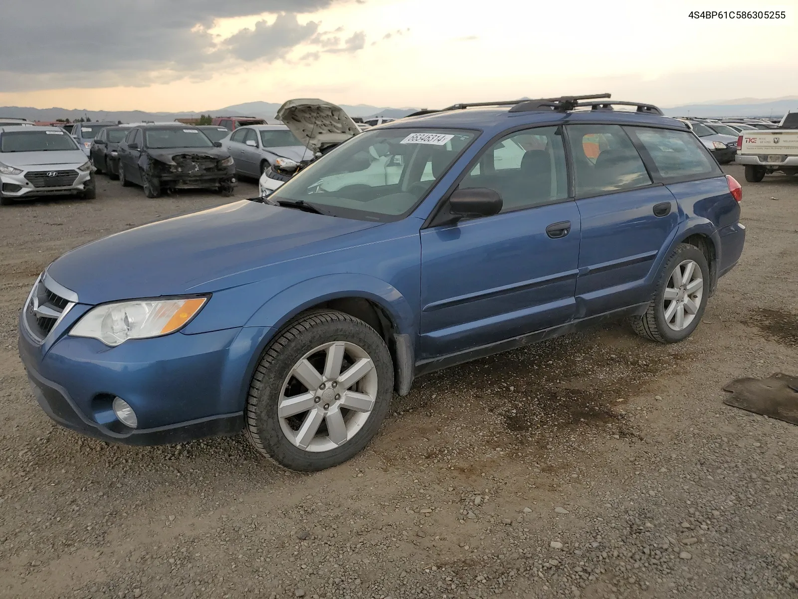 2008 Subaru Outback 2.5I VIN: 4S4BP61C586305255 Lot: 66346314