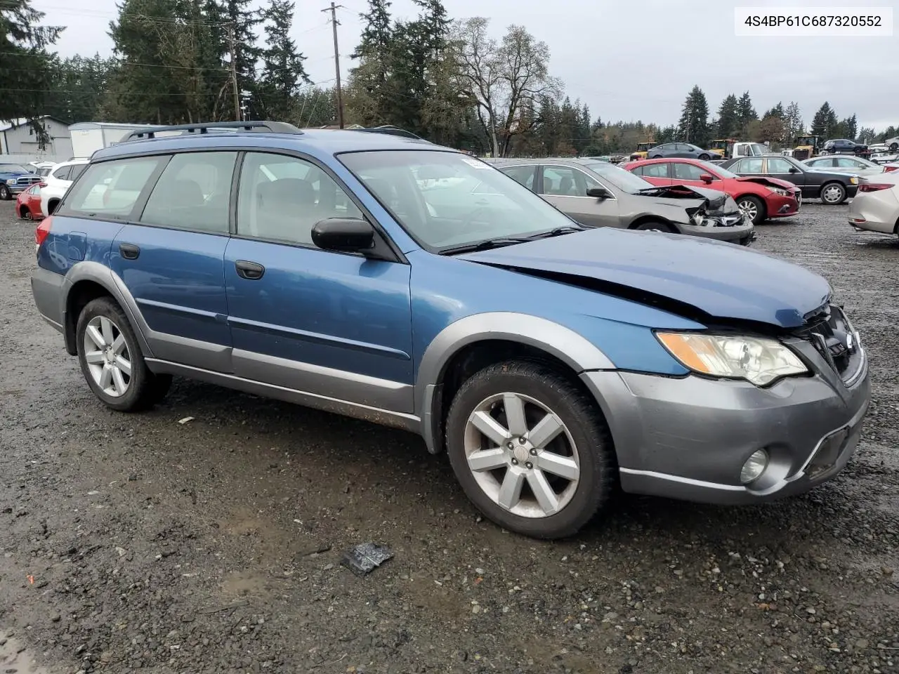 4S4BP61C687320552 2008 Subaru Outback 2.5I