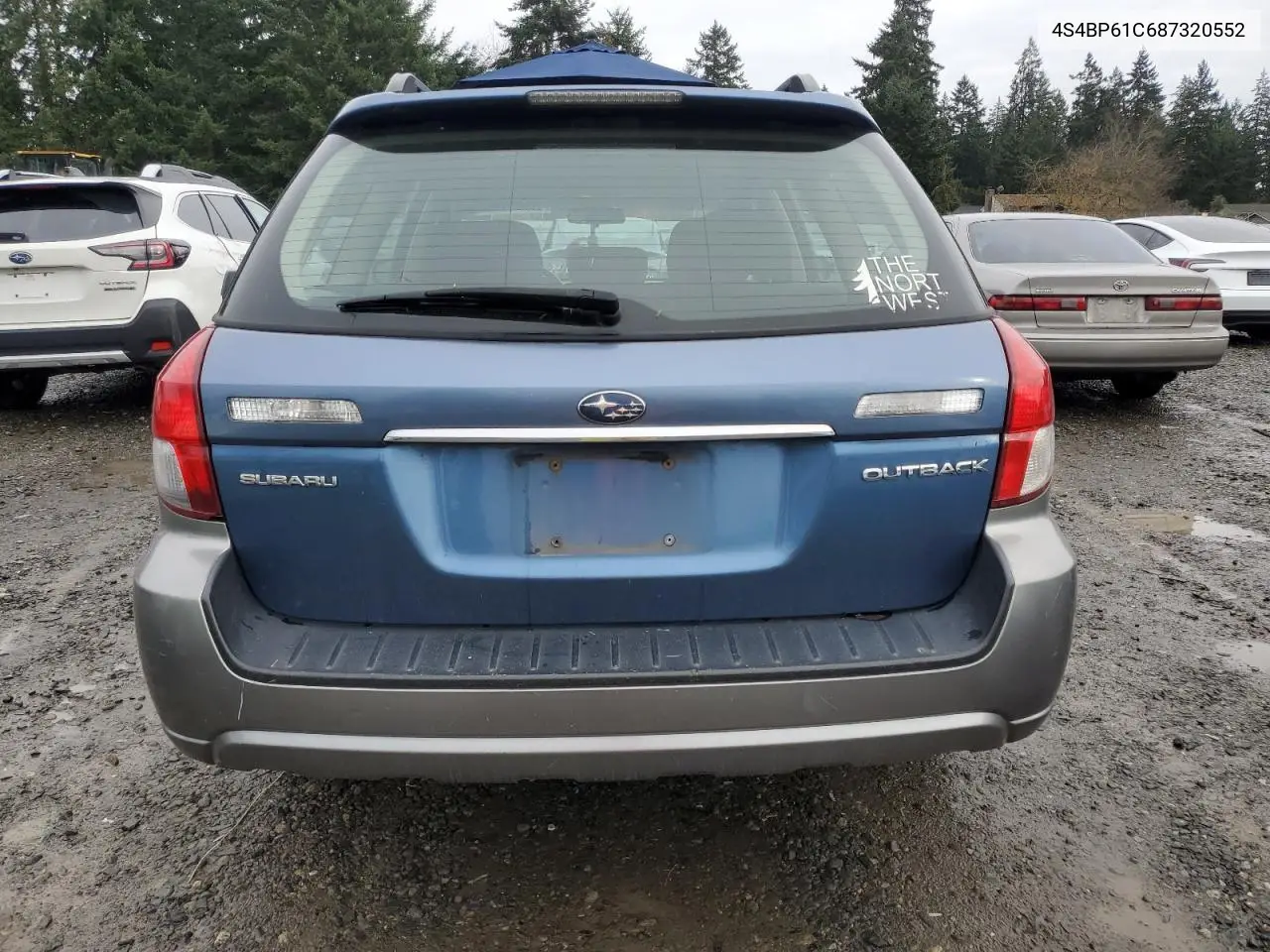 4S4BP61C687320552 2008 Subaru Outback 2.5I
