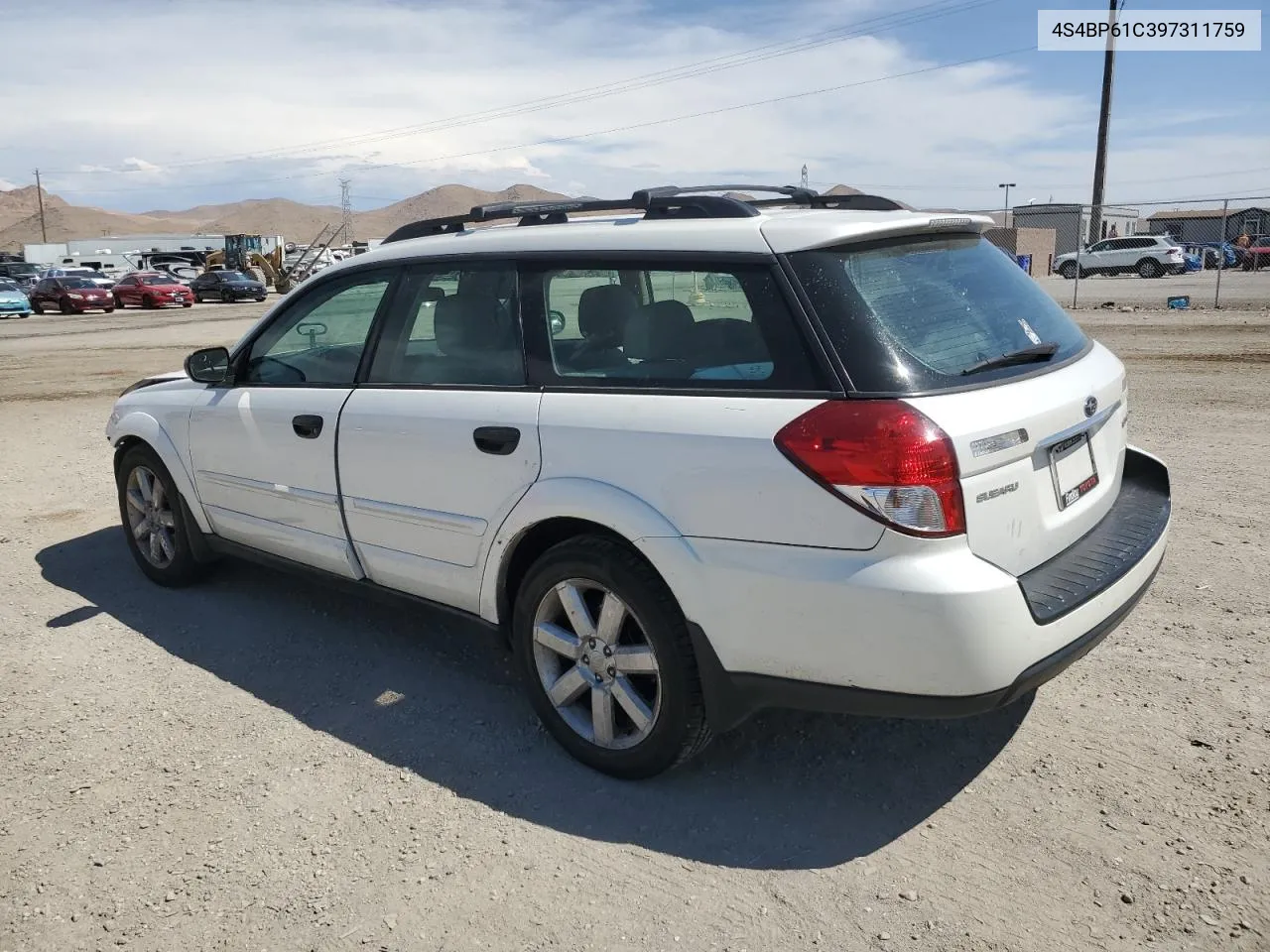 4S4BP61C397311759 2009 Subaru Outback 2.5I