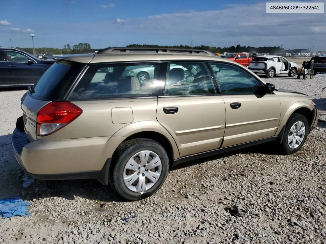 4S4BP60C997322542 2009 Subaru Outback