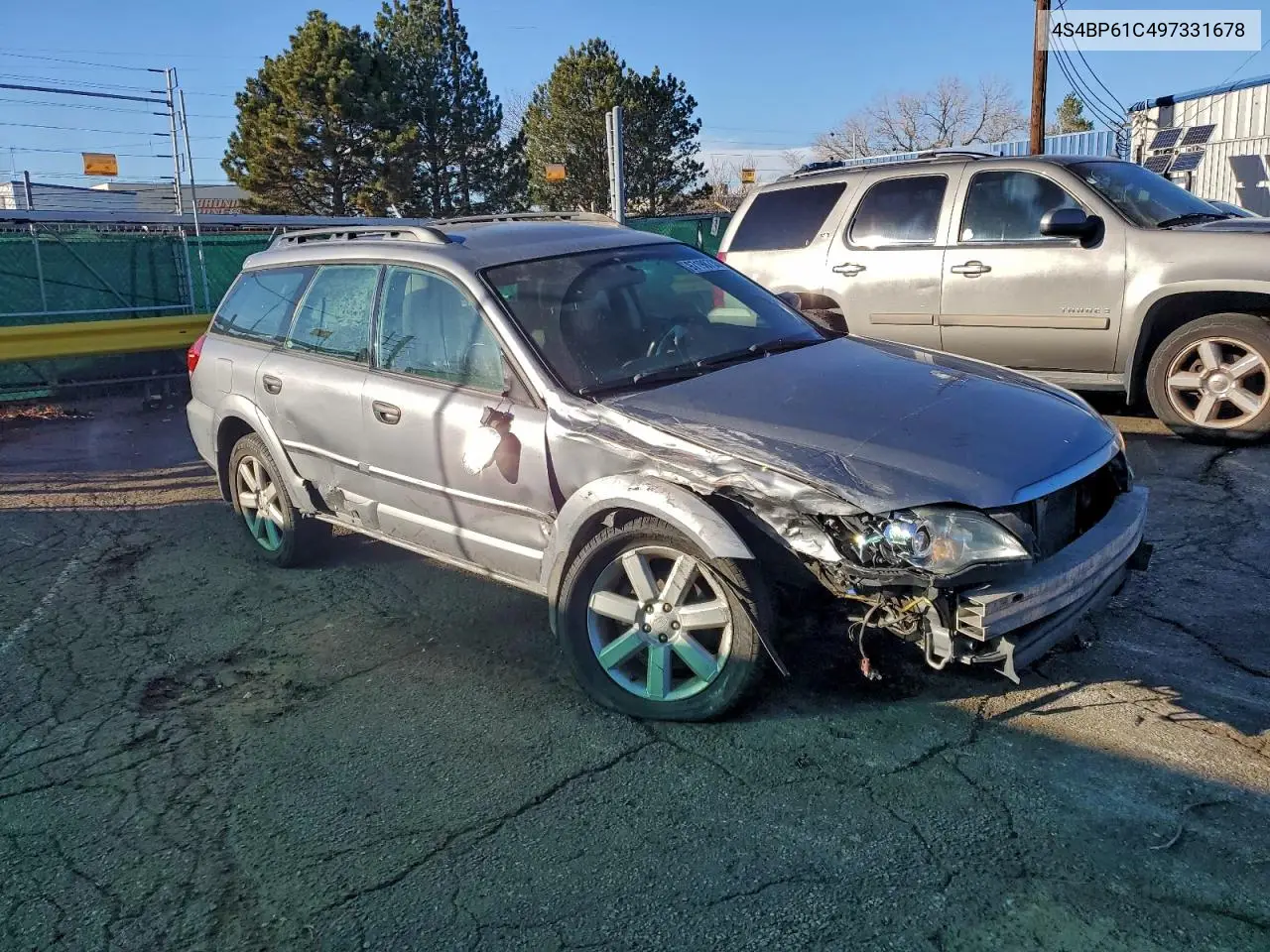 4S4BP61C497331678 2009 Subaru Outback 2.5I
