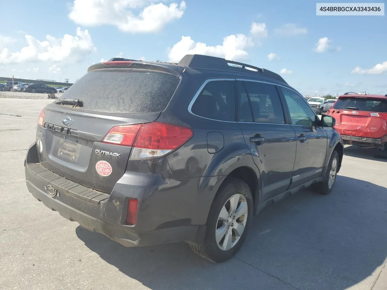 2010 Subaru Outback 2.5I Premium VIN: 4S4BRBGCXA3343436 Lot: 55884994