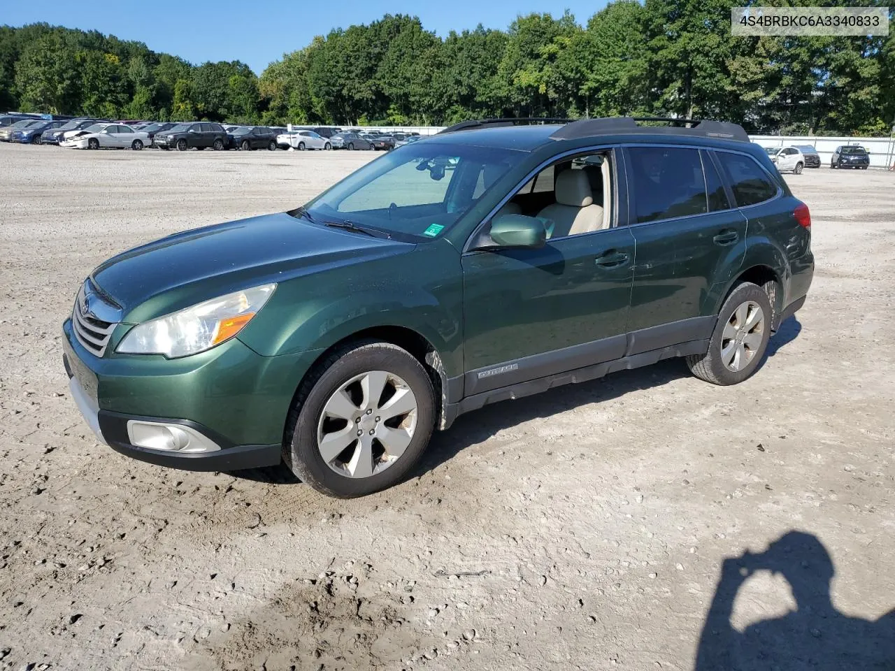 2010 Subaru Outback 2.5I Limited VIN: 4S4BRBKC6A3340833 Lot: 70054494