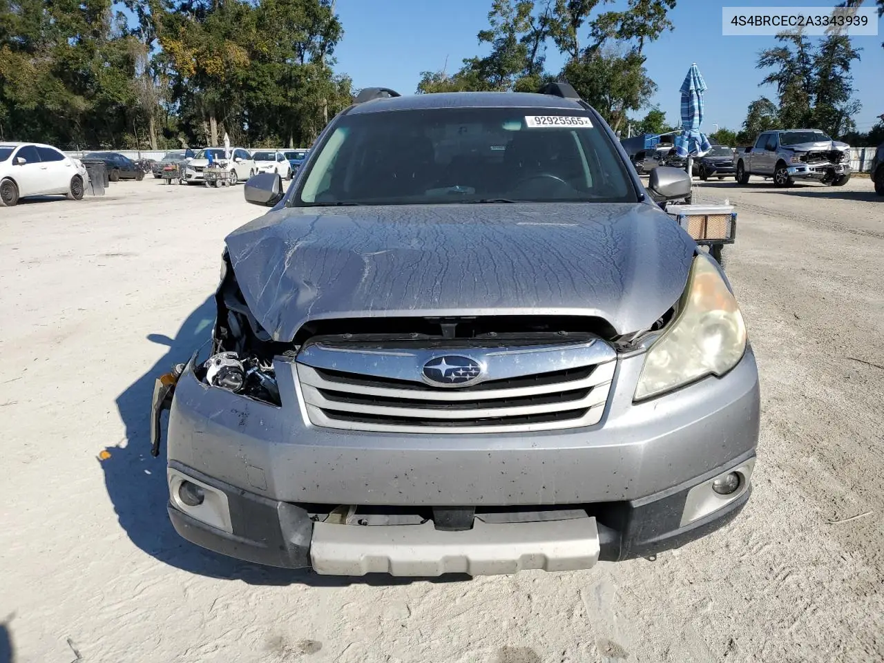 4S4BRCEC2A3343939 2010 Subaru Outback 2.5I Premium