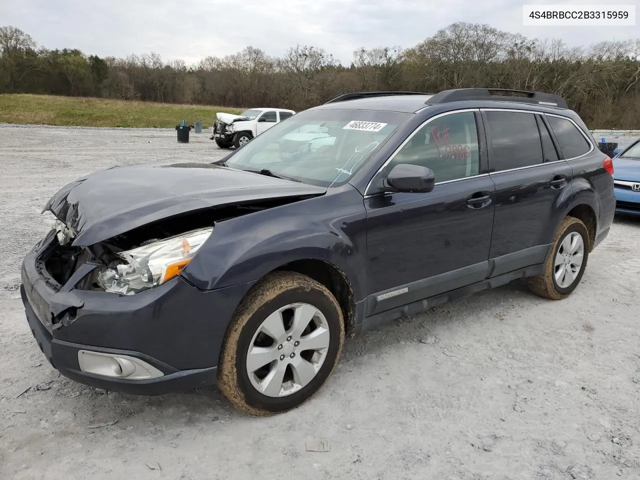 2011 Subaru Outback 2.5I Premium VIN: 4S4BRBCC2B3315959 Lot: 46833774