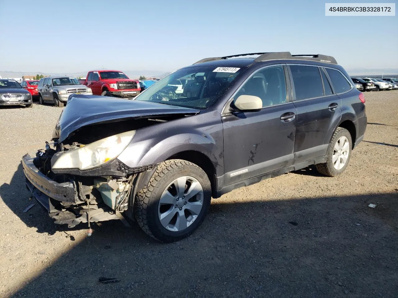 2011 Subaru Outback 2.5I Limited VIN: 4S4BRBKC3B3328172 Lot: 47348024