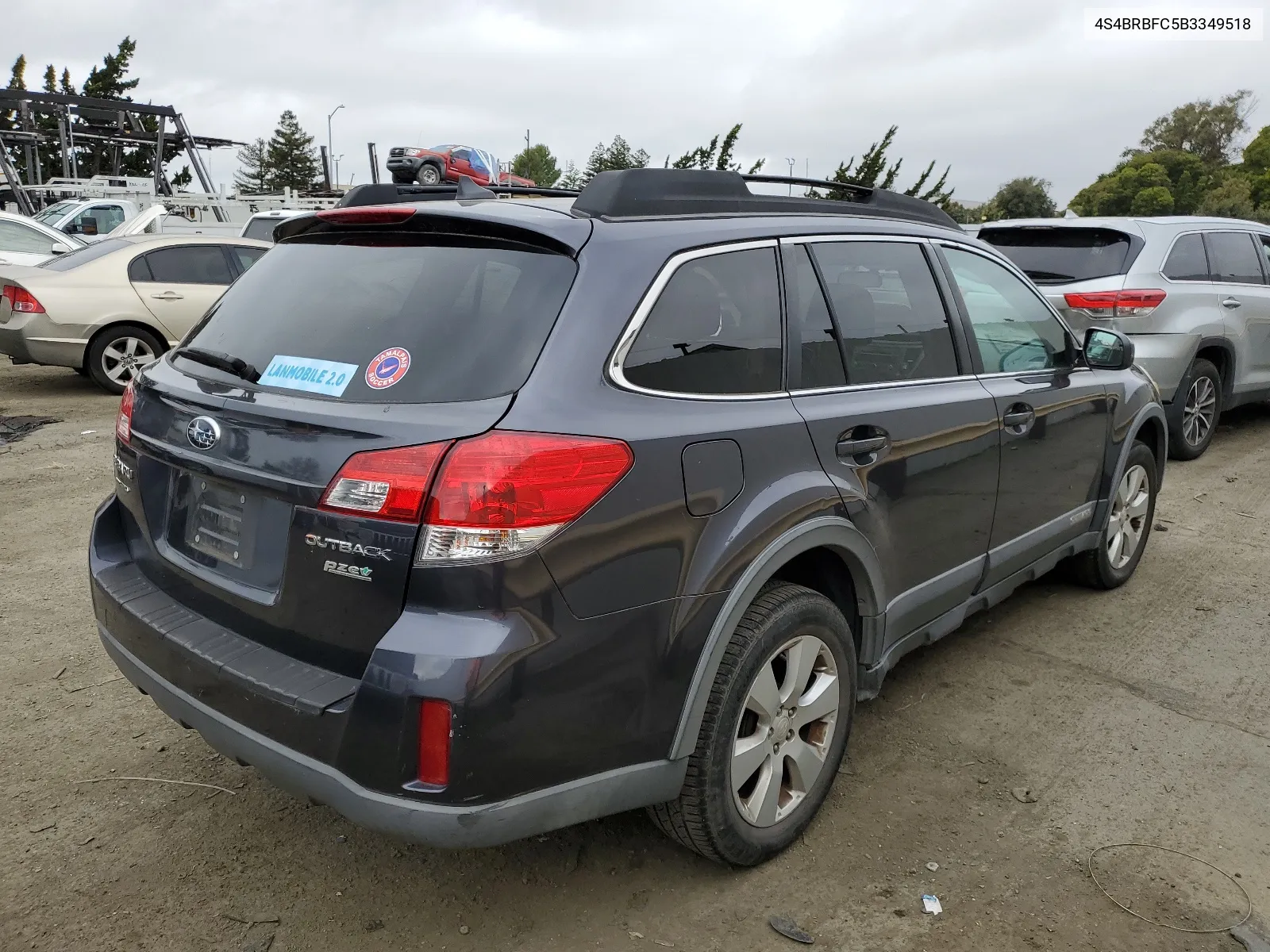 2011 Subaru Outback 2.5I Premium VIN: 4S4BRBFC5B3349518 Lot: 51565434