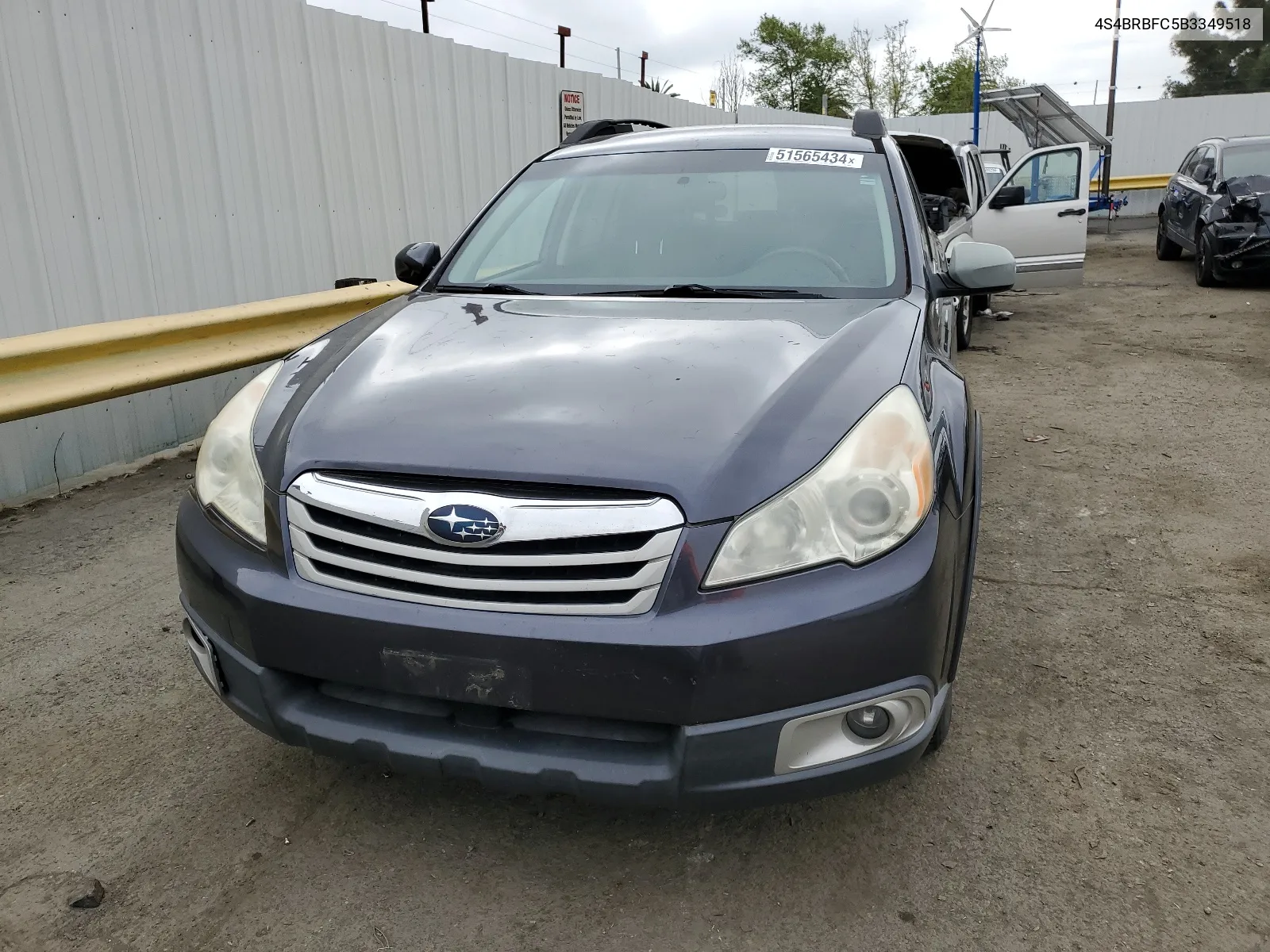 2011 Subaru Outback 2.5I Premium VIN: 4S4BRBFC5B3349518 Lot: 51565434