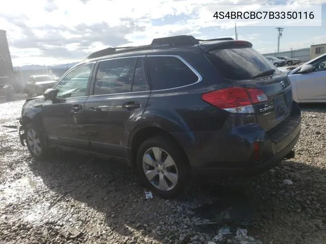 4S4BRCBC7B3350116 2011 Subaru Outback 2.5I Premium